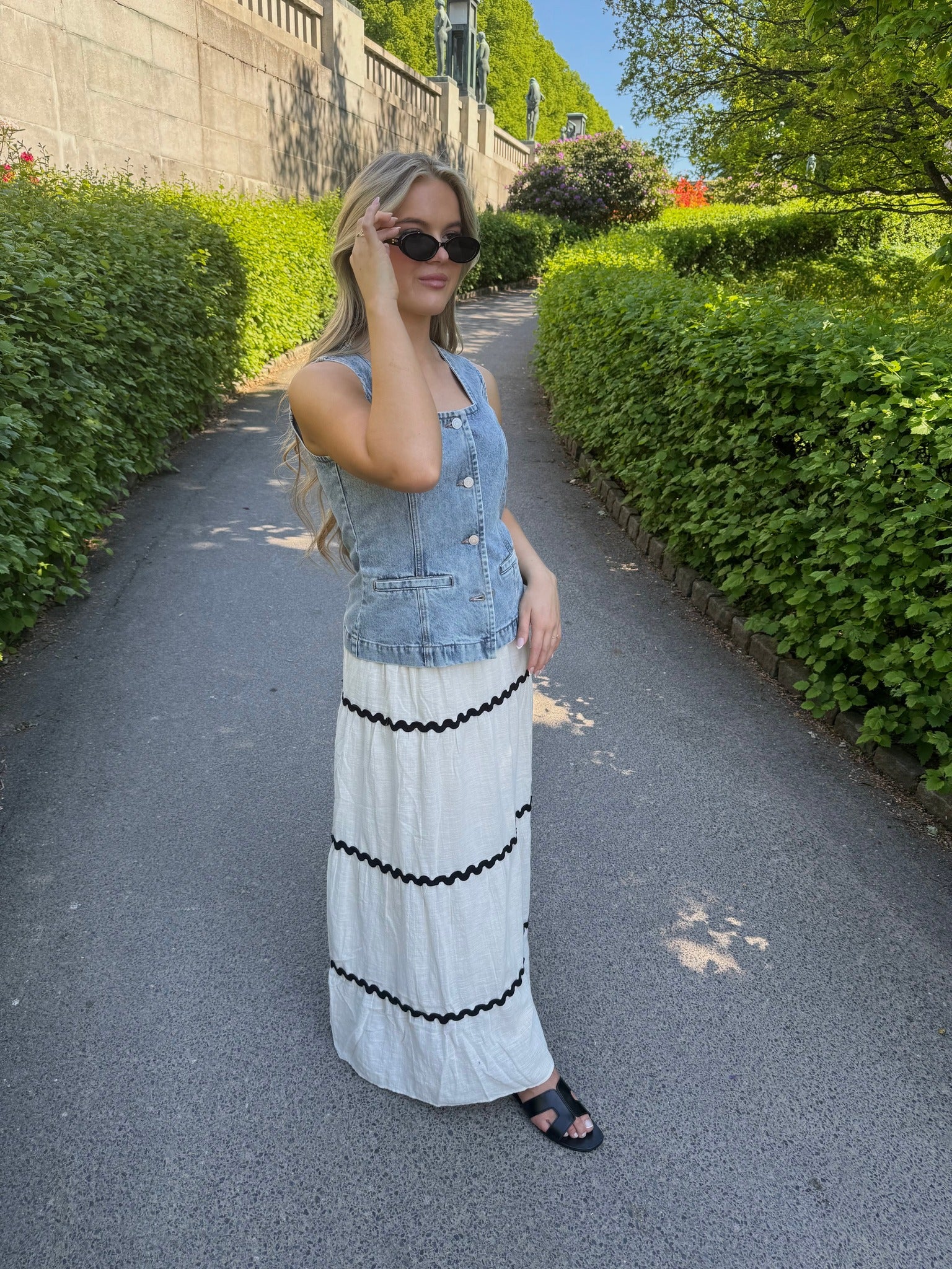 OBJJEN Tailored Waistcoat - Medium Blue Denim